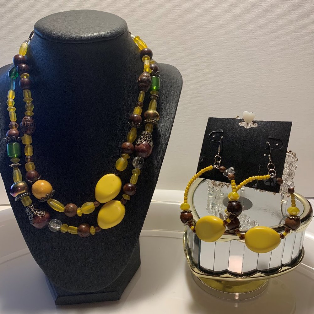 Necklace Custom Handmade with Earrings